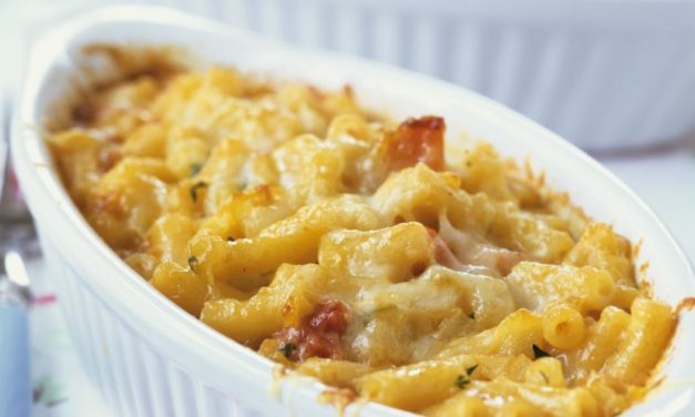 Gratin de pâtes au jambon