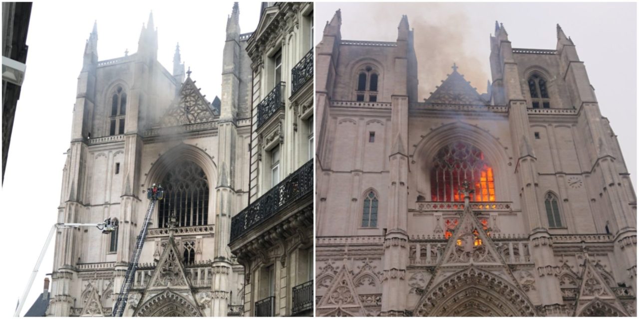 Incendie à la Cathédrale Gothique de Nantes