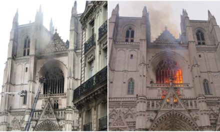 Incendie à la Cathédrale Gothique de Nantes