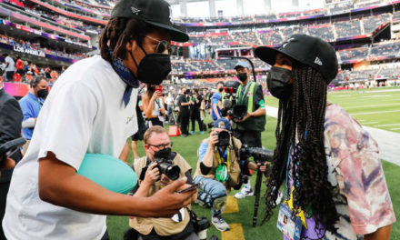 Jay-Z et sa Fille Blue Ivy au Super Bowl